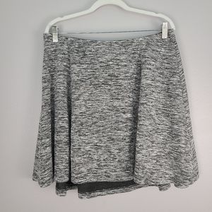 Torrid Retro Heathered Gray Elastic Waistband A-line Skater Skirt 0x L-XL